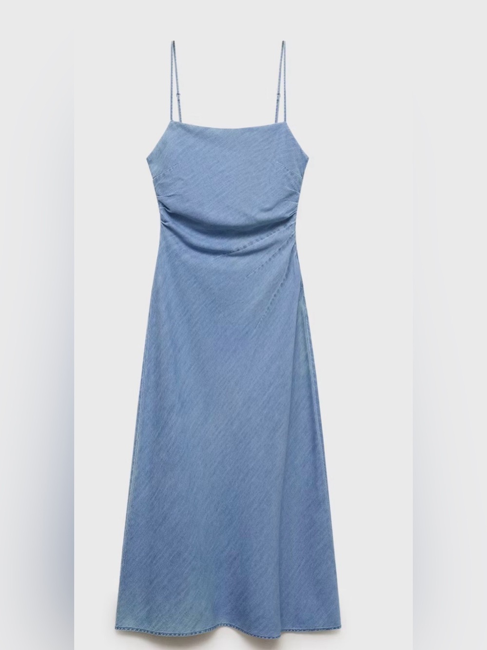 Mango DRAPED DENIM DRESS - Picture 3 of 10